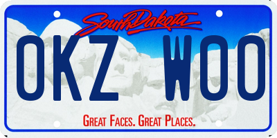 SD license plate 0KZW00