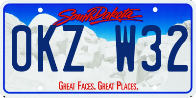 SD license plate 0KZW32