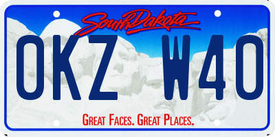SD license plate 0KZW40