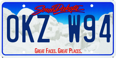 SD license plate 0KZW94