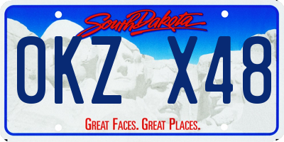SD license plate 0KZX48