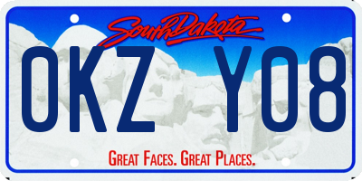 SD license plate 0KZY08