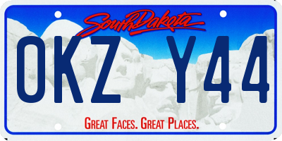 SD license plate 0KZY44