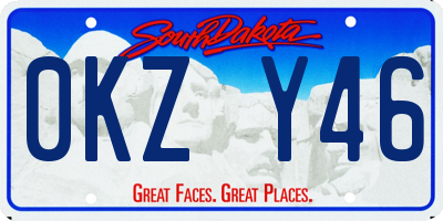 SD license plate 0KZY46