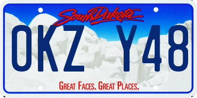 SD license plate 0KZY48