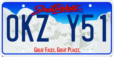 SD license plate 0KZY51
