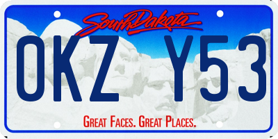 SD license plate 0KZY53