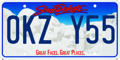 SD license plate 0KZY55
