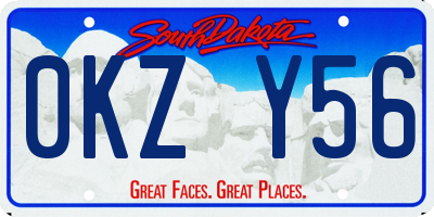 SD license plate 0KZY56