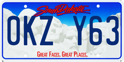 SD license plate 0KZY63