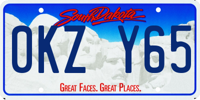 SD license plate 0KZY65