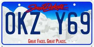 SD license plate 0KZY69