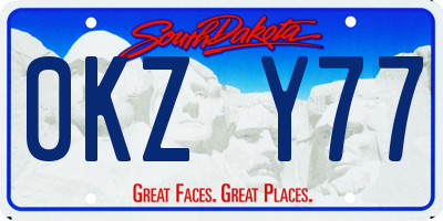 SD license plate 0KZY77