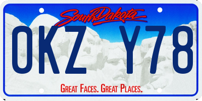SD license plate 0KZY78