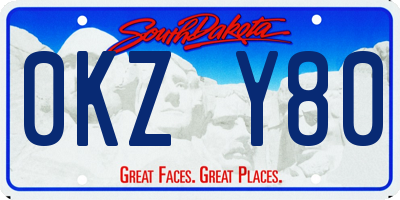 SD license plate 0KZY80