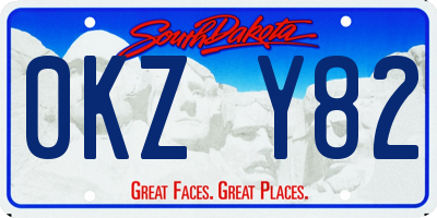 SD license plate 0KZY82