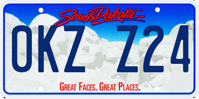 SD license plate 0KZZ24