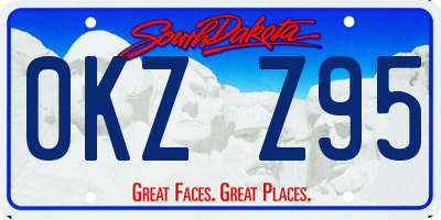 SD license plate 0KZZ95
