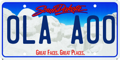 SD license plate 0LAA00