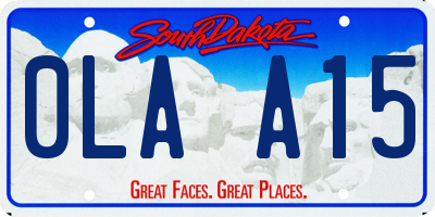 SD license plate 0LAA15