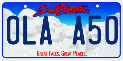SD license plate 0LAA50