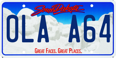 SD license plate 0LAA64
