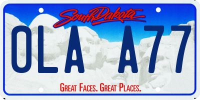 SD license plate 0LAA77