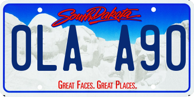 SD license plate 0LAA90
