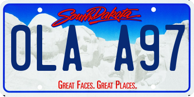 SD license plate 0LAA97