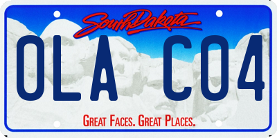 SD license plate 0LAC04