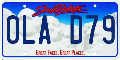 SD license plate 0LAD79
