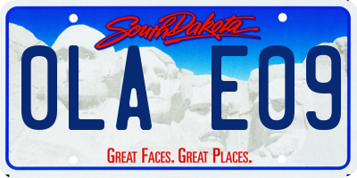 SD license plate 0LAE09