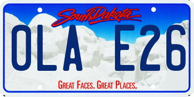 SD license plate 0LAE26