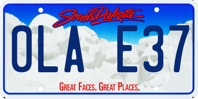 SD license plate 0LAE37