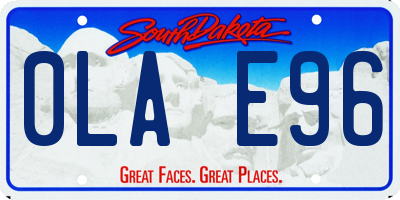 SD license plate 0LAE96