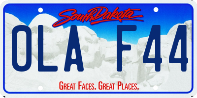 SD license plate 0LAF44