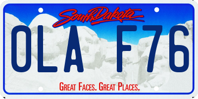 SD license plate 0LAF76