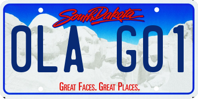 SD license plate 0LAG01