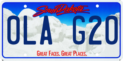 SD license plate 0LAG20