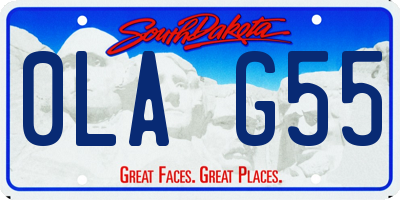 SD license plate 0LAG55