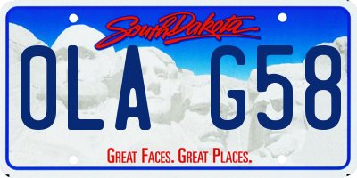 SD license plate 0LAG58