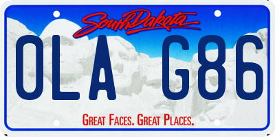 SD license plate 0LAG86