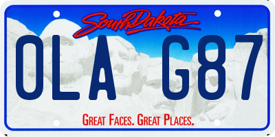 SD license plate 0LAG87