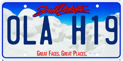 SD license plate 0LAH19