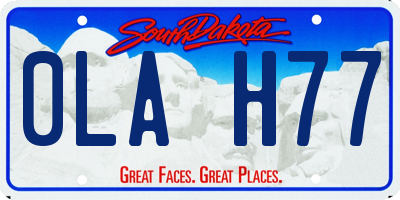 SD license plate 0LAH77
