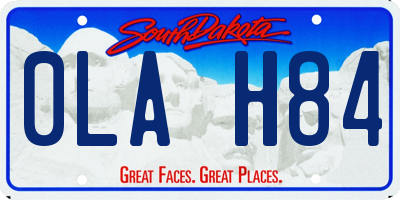 SD license plate 0LAH84