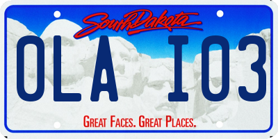 SD license plate 0LAI03