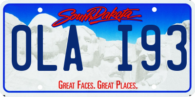 SD license plate 0LAI93