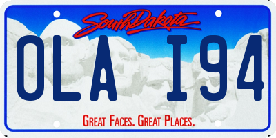 SD license plate 0LAI94