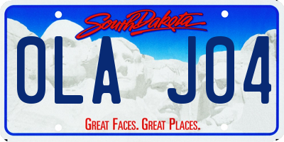 SD license plate 0LAJ04